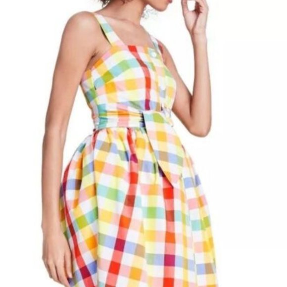 NWT  Christopher John Plaid Rogers Button Front MIdi Dress 2 - Picture 4 of 10